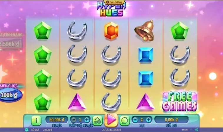 Giao diện chơi game Nổ Hũ Kim Cương Tại Vibet88