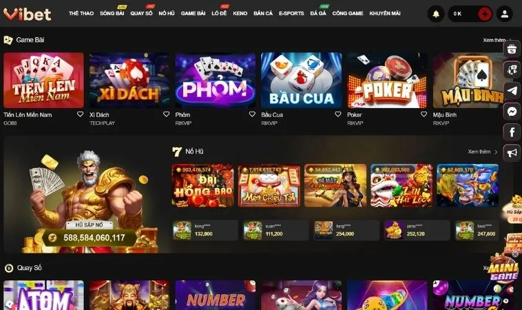 Đa dạng các thể loại game hấp dẫn để trải nghiệm tại nhà cái Vibet88