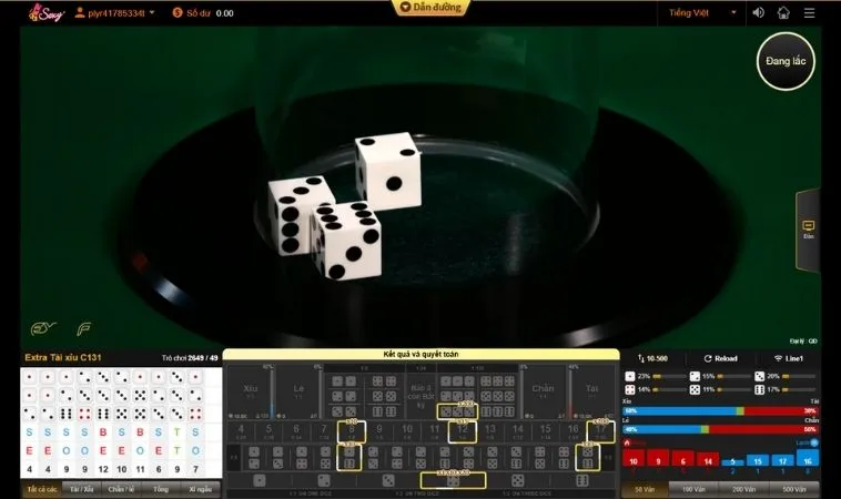 Bàn cược Tài Xỉu Nhà Cái Vibet88